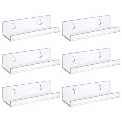 Moxeupon 6-Pack Acrylic Vinyl Record Wall Mounts