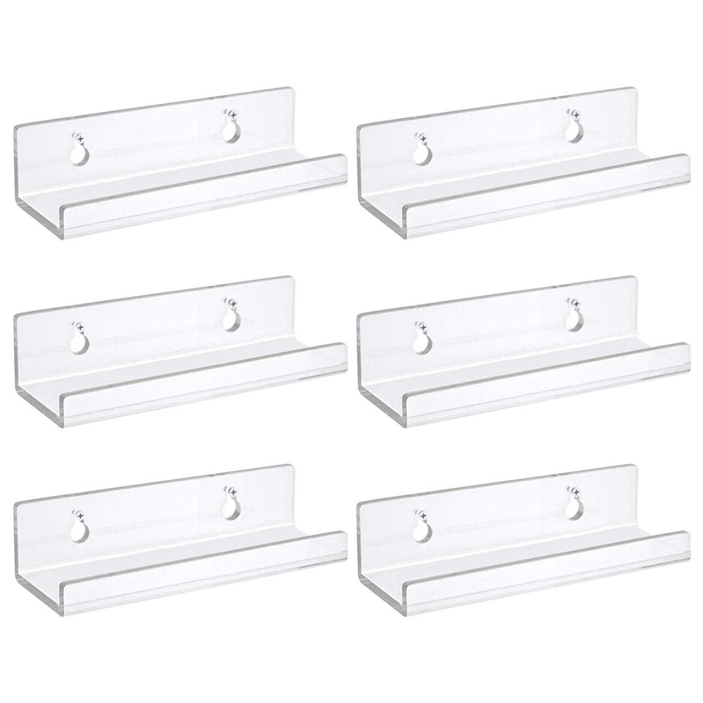Moxeupon 6-Pack Acrylic Vinyl Record Wall Mounts