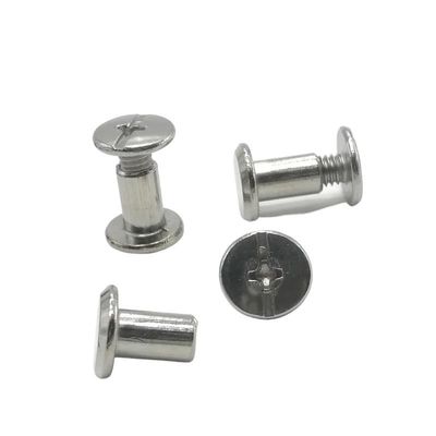 Yinxi 10-Piece M5 x 4/6/8/10/12/15/18/20/25/30 Black-Plated Bookbinding Screws, Snap Rivet Chicago Screws (Stainless Steel 304, M5 x 18)
