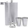 BSTMOME 304 Stainless Steel Hip Flask Set, 210 ml, with 2 Shot Glasses, Funnel and Gift Box, Silver view 2