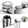 BSTMOME 304 Stainless Steel Hip Flask Set, 210 ml, with 2 Shot Glasses, Funnel and Gift Box, Silver view 4