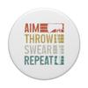 Axe Throwing Target Throw Swear Repeat Funny Axe Thrower PopSockets with Interchangeable PopGrip view 3
