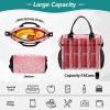 Mnsruu Insulated Lunch Bag, Spring Japanese Paper Cherry, Large Reusable Cooler Tote with Shoulder Strap view 3