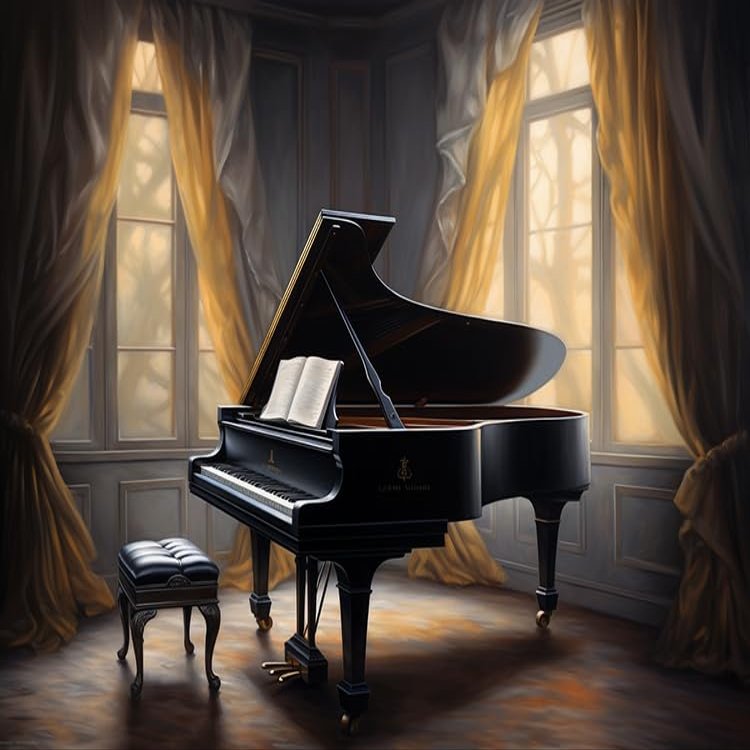 Ccqiangtie-stroe DIY Paint by Numbers Kit, Vintage Piano, 40 x 50 cm, Unframed