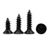 100 M1 Black Carbon Steel Phillips Flat Countersunk Self-Tapping Screws view 1