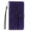 PU Leather Flip Wallet Case for Samsung Galaxy A13 5G, Tree Cat Pattern, Purple view 2