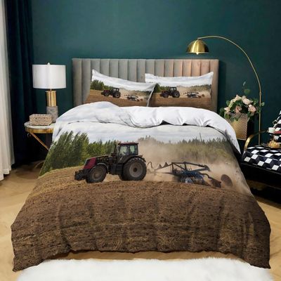 XCQHZYQ Tractor Duvet Cover Set, 200 x 200 cm