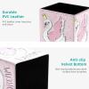 VAPOKF Desk Pen Holder, Crown Swan Dream Prints, Pen and Makeup Brush Organizer view 3