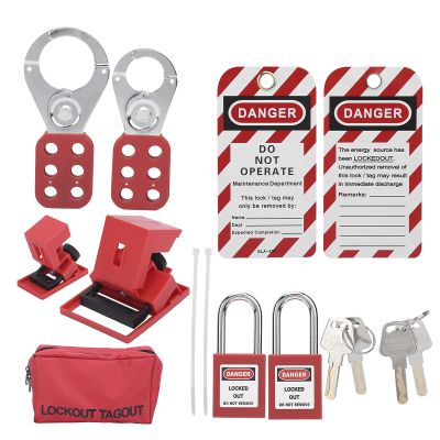 Multifunctional Lockout/Tagout Kit with Hasp and Portable Safety Tool Bag