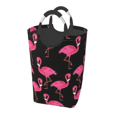 Pink Flamingo 50L Collapsible Laundry Hamper