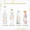 URROMA 50 Water Bottle Labels, Greenery Plants for Weddings, Birthdays & Parties view 4