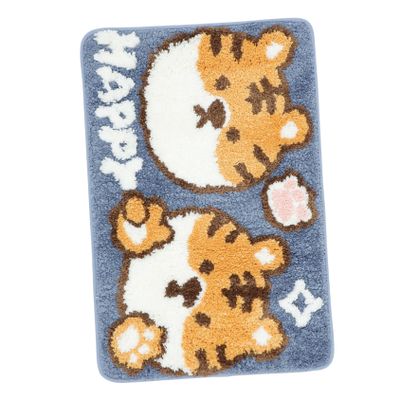 Decorative Non-Slip Polyester Tiger Floor Mat for Entryways