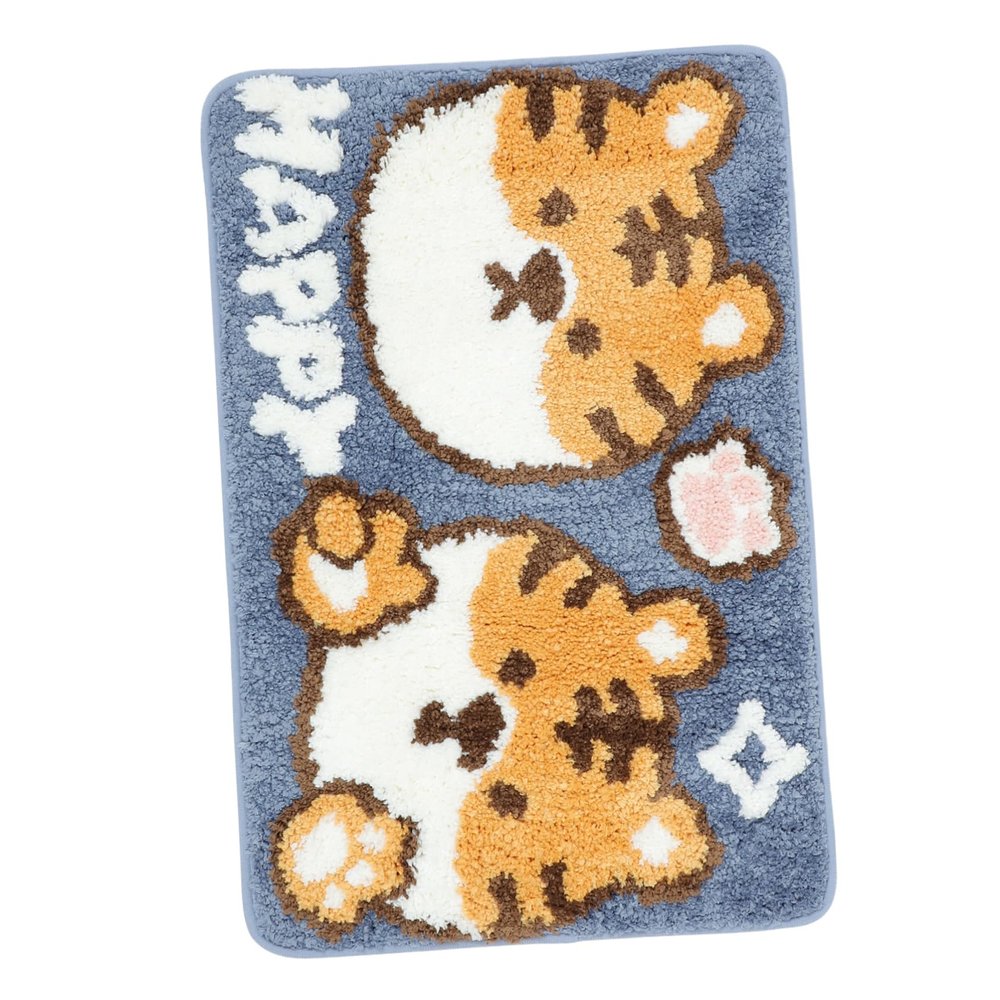 Decorative Non-Slip Polyester Tiger Floor Mat for Entryways