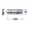 Galvanized Slide Bolt Latch, 160 x 55 mm view 2
