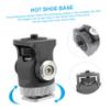 Small Ball Head Hot Shoe Adapter, 360° Rotatable, UNC 1/4, Black view 3