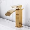 Black Bathroom Sink Faucet, Wide Spout, Hot and Cold, Single-Hole Two-Handle, Without Supply Hoses view 1