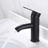 Black Bathroom Sink Faucet, Wide Spout, Hot and Cold, Single-Hole Two-Handle, Without Supply Hoses view 4