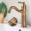 Antique Single-Hole Swivel Basin Faucet with Hot and Cold Water Supply view 4