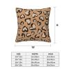 Unique Square Throw Pillow Cover with Red-Gold Marble Design view 4
