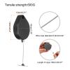 QUARKZMAN Retractable Security Cable Lock for Remote Controls, 2-Pack, Black, 39.37 in view 2