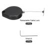 QUARKZMAN Retractable Security Cable Lock for Remote Controls, 2-Pack, Black, 39.37 in view 3