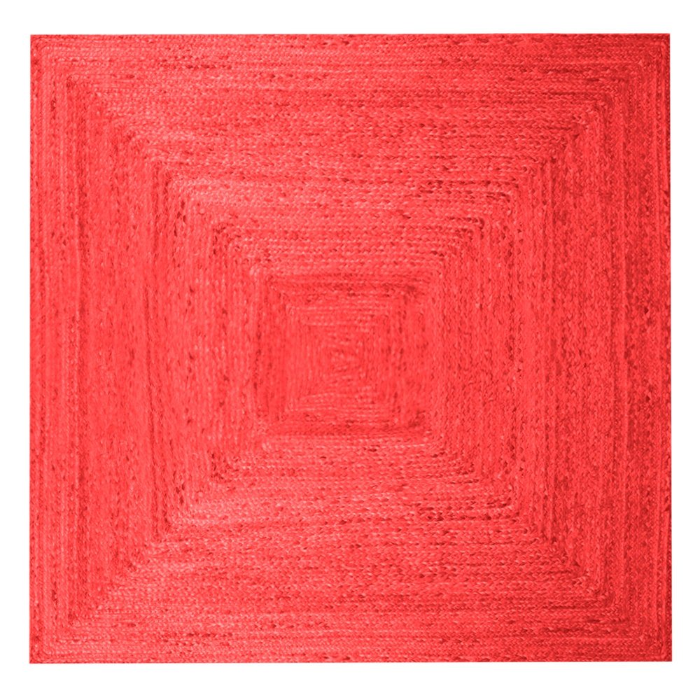 CASAVANI Red Hand-Braided Jute Kilim Runner, 7.6 x 30.5 cm