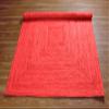 CASAVANI Red Hand-Braided Jute Kilim Runner, 7.6 x 30.5 cm view 4