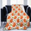 TORR Squirrel and Mushroom Blanket, Fleece Throw, Soft Flannel Blanket, 203 x 152 cm view 1