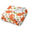 TORR Squirrel and Mushroom Blanket, Fleece Throw, Soft Flannel Blanket, 203 x 152 cm view 2