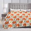 TORR Squirrel and Mushroom Blanket, Fleece Throw, Soft Flannel Blanket, 203 x 152 cm view 4