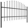 ZEYUAN Steel Garden Fence with Spear Tops, Black, (0.75–1) x 1.7 m view 2