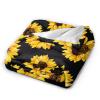 TORR Sunflower Print Fleece Blanket, Soft Flannel Throw for Couch and Sofa, 203 x 152 cm view 2