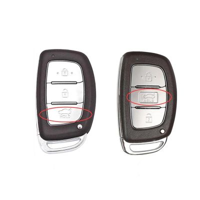 LeaHY Car Remote Key Fob Case for Hyundai Tucson Santa Fe Sonata Elantra Accent Creta ix35 ix25 i20 i30, 3/4 Buttons, B-White