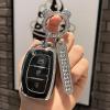 LeaHY Car Remote Key Fob Case for Hyundai Tucson Santa Fe Sonata Elantra Accent Creta ix35 ix25 i20 i30, 3/4 Buttons, B-White view 4