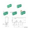 ELTOX Mini Microswitch SPDT 3-Pin Roller Lever, 3A/5A 250VAC view 3