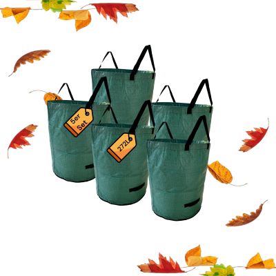 to do home 5-Piece Set 272L Self-Standing Garden Waste Bags, Foldable Leaf and Lawn Bags