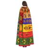 StOlmx Full-Length Hooded Cape with African National Pattern view 4