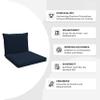POKAR Lounge Chair Cushions for Rattan and Garden Furniture, 2-Piece Set, Dark Blue view 2