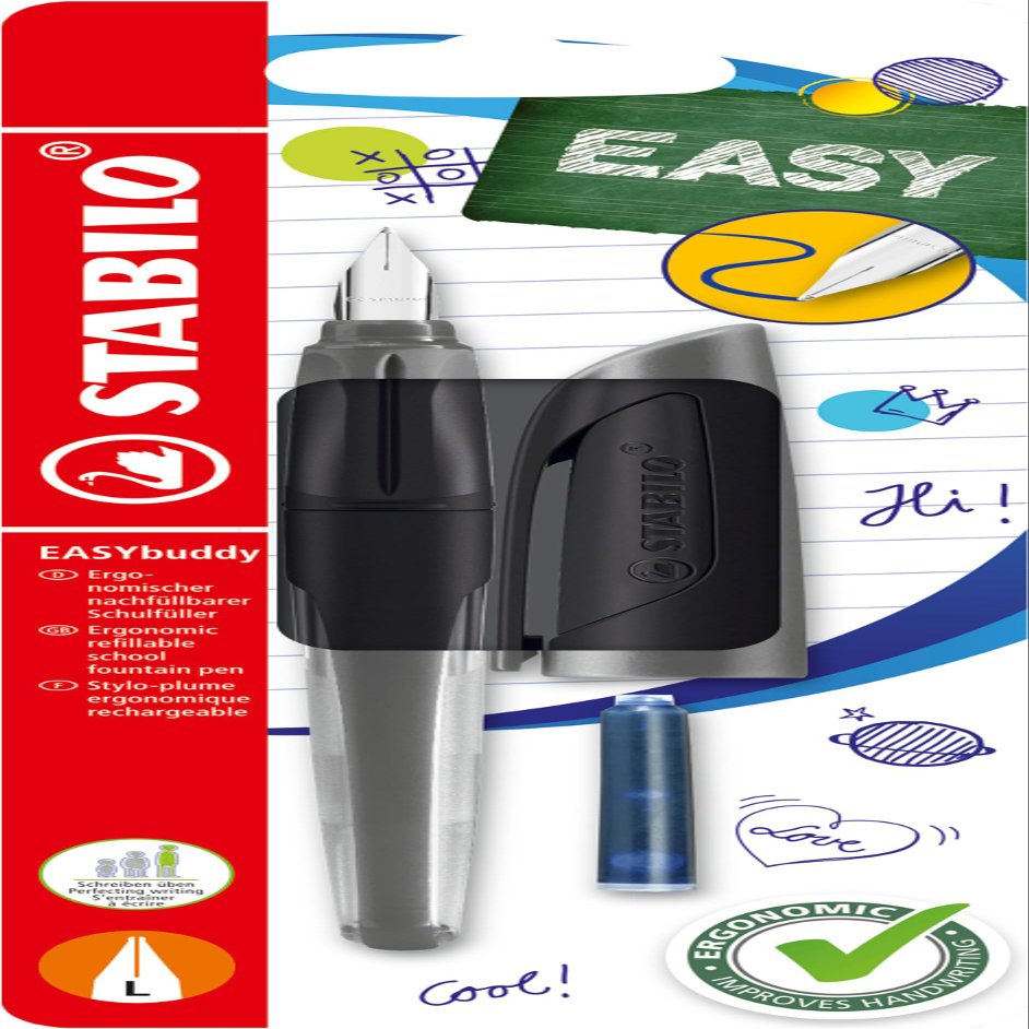 STABILO School Fountain Pen with Left-Handed Nib L - EASYbuddy Twilight Sky