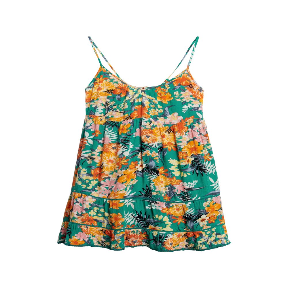 Superdry Women's Beach Mini Dress with Spaghetti Straps, Bali Blue Anemone, 44