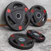 HSHTTKL Bumper Weight Plate with 2-Inch Center Hole and Three Grip Openings view 2