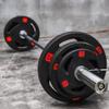 HSHTTKL Bumper Weight Plate with 2-Inch Center Hole and Three Grip Openings view 3