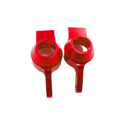 Guangcailun Aluminum Alloy Rear Wheel Hub Carriers for 1/18 RC Cars, Red, 2-Piece