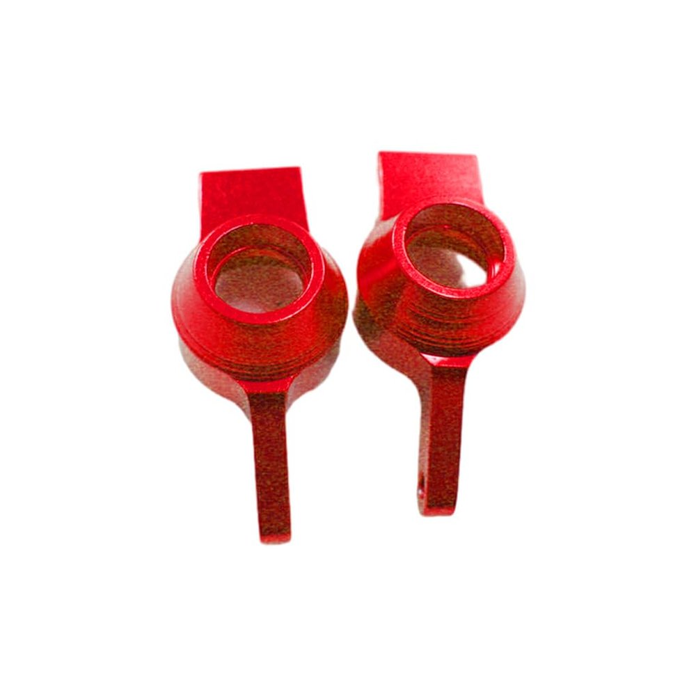 Guangcailun Aluminum Alloy Rear Wheel Hub Carriers for 1/18 RC Cars, Red, 2-Piece