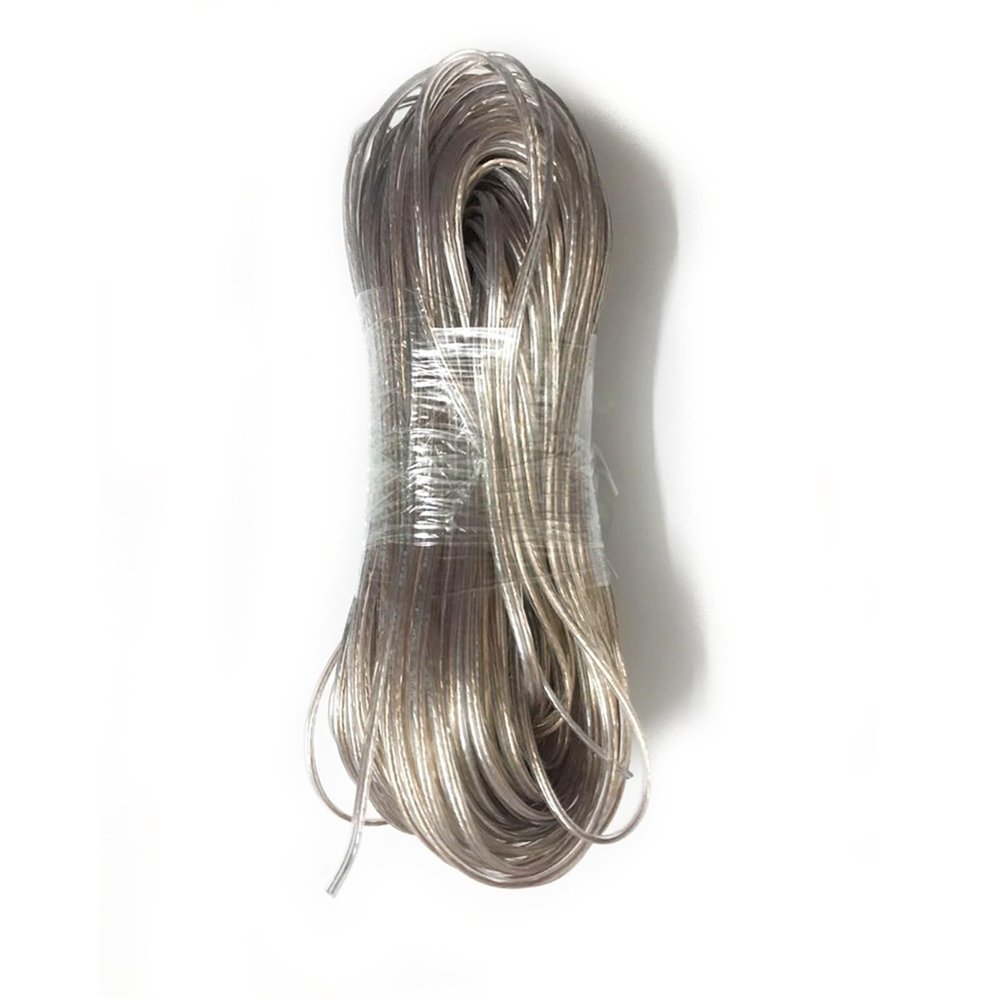 Fixed LED Lamp Socket Cable, 22/24/26/30 AWG, 2-Conductor Clear Flat Parallel Copper Wire
