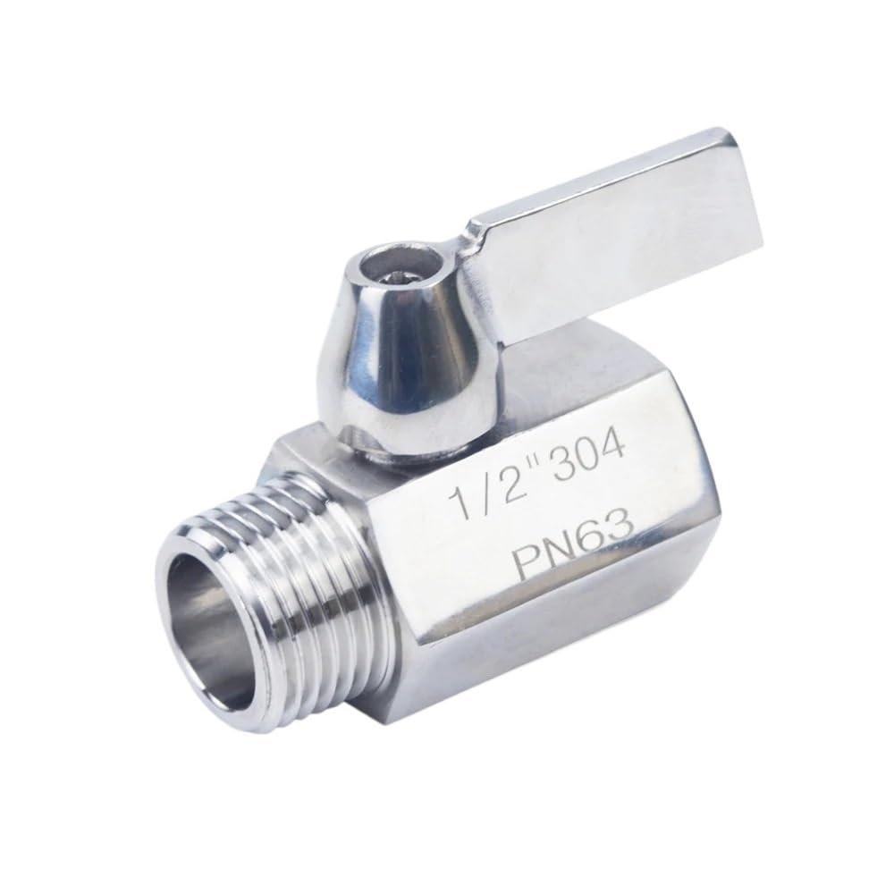 Aqxybgt 304 Stainless Steel 2-Way Ball Valve, Female Thread, 1/8–1 in