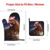Galaxy Chicken Oven Mitt and Pot Holder Set, Heat-Resistant, Waterproof, Non-Slip, 3-Piece view 2