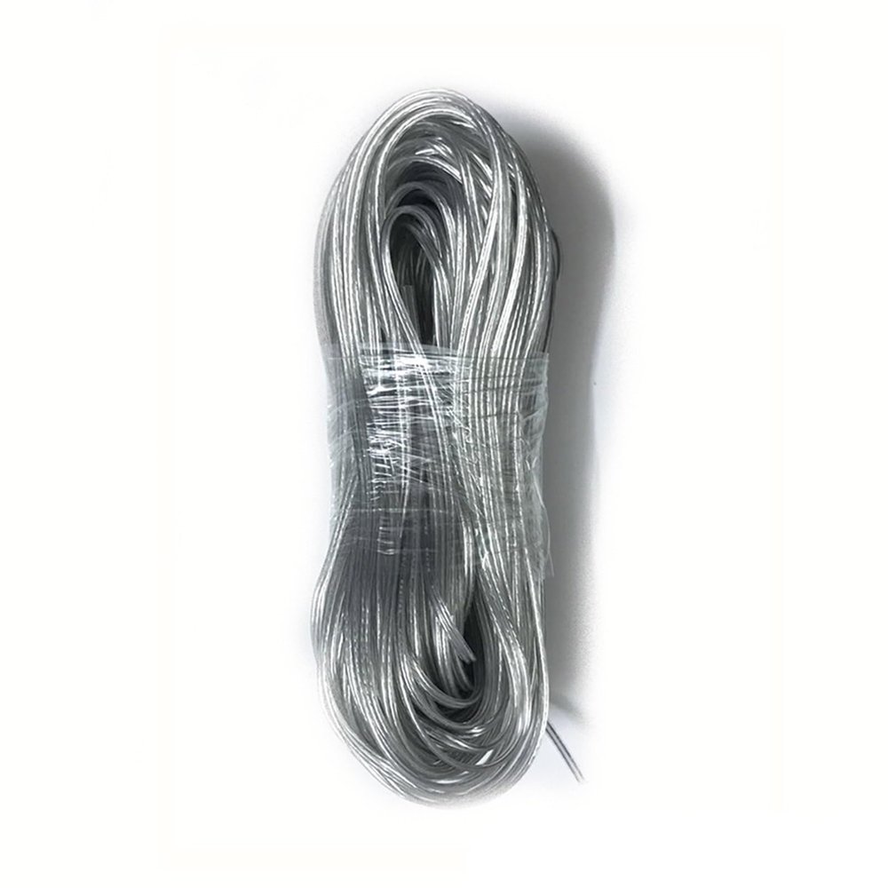 Fixed Main Lead LED Lamp Socket Cable, 22/24/26/30 AWG, 2-Conductor Flat Parallel Wire, Clear, Copper, Gold