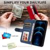 Beajew Wallet Case for Samsung Galaxy A24 4G, Blue view 4