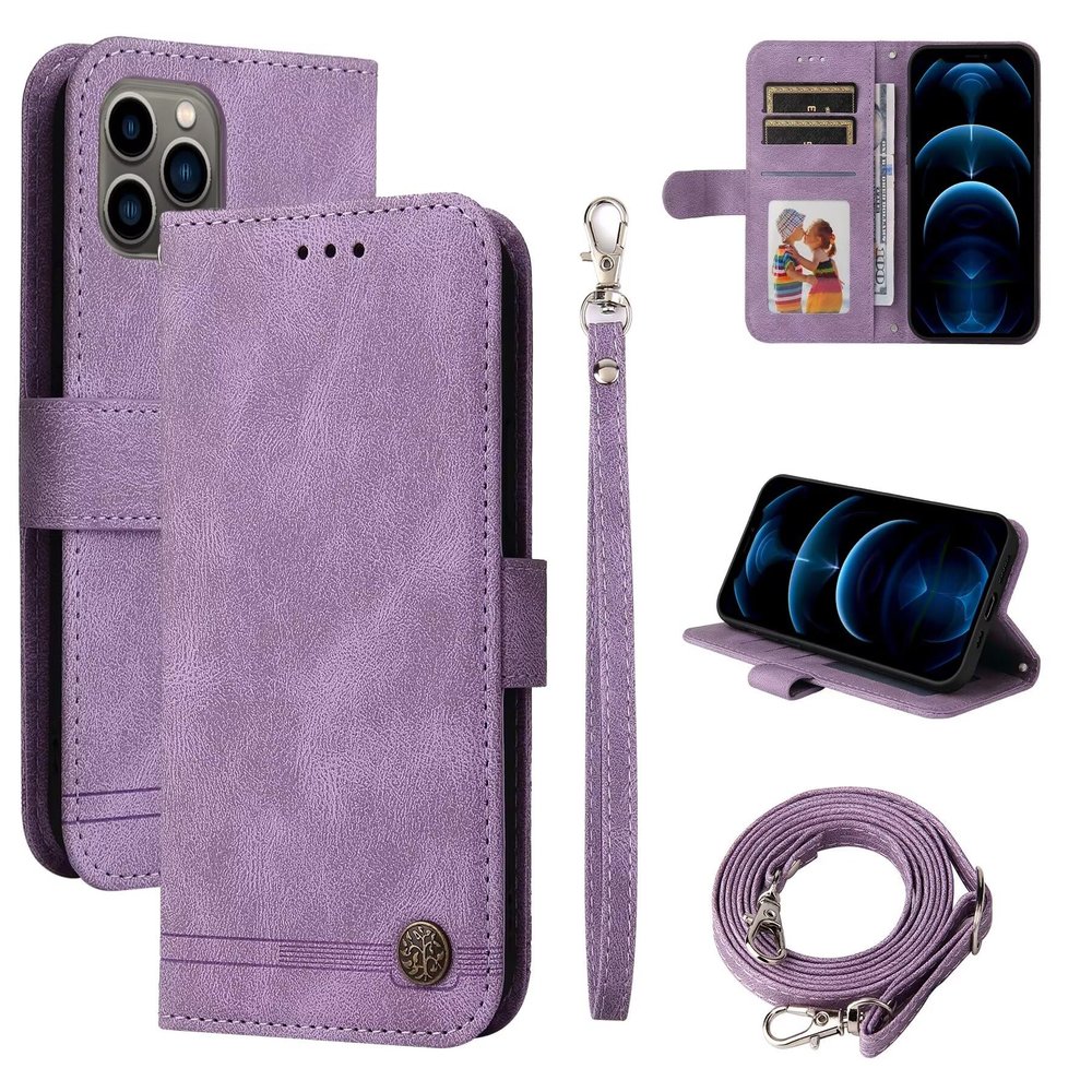 Beajew PU Leather Flip Wallet Case for Infinix Hot 20 4G, Purple